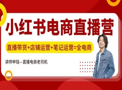 申铭呀小红书电商运营培训课程：小红书选品/店铺搭建/流量获取