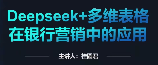 桂圆君Deepseek银行营销实战课程：多维表格批量生成营销文案话术