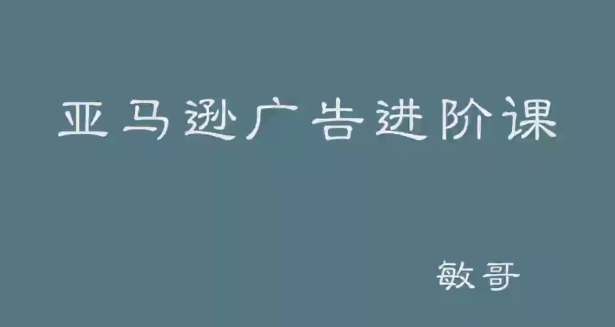 狼啸会敏哥亚马逊广告高阶课：亚马逊付费广告投放赚钱策略